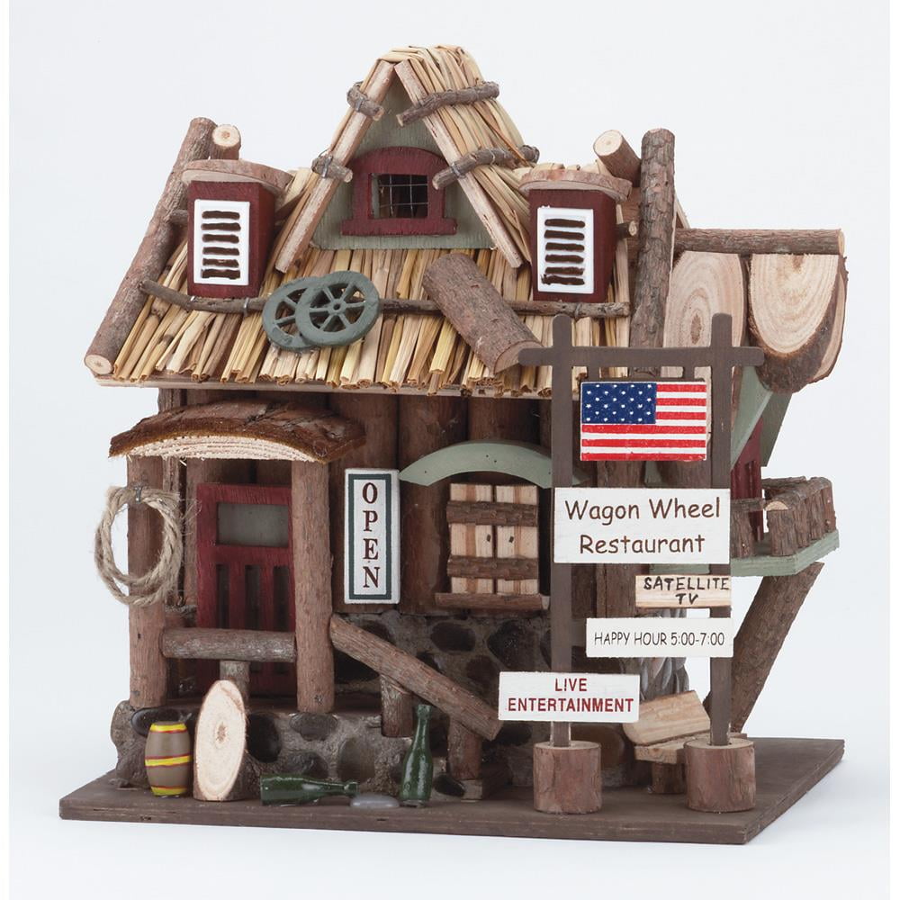Zingz and Thingz Wagon Wheel Restaurant Bird Bath House