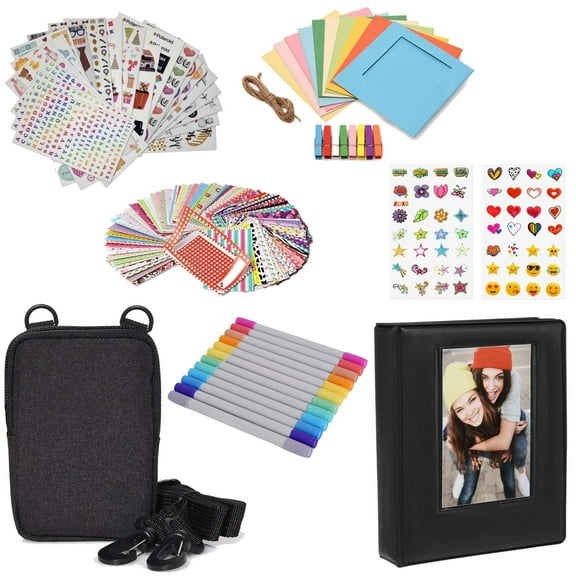 Zink Instant Printing Accessory Kit with Photo Album, Protective Case, Stickers, Markers and Scissors for 2x3 Photos