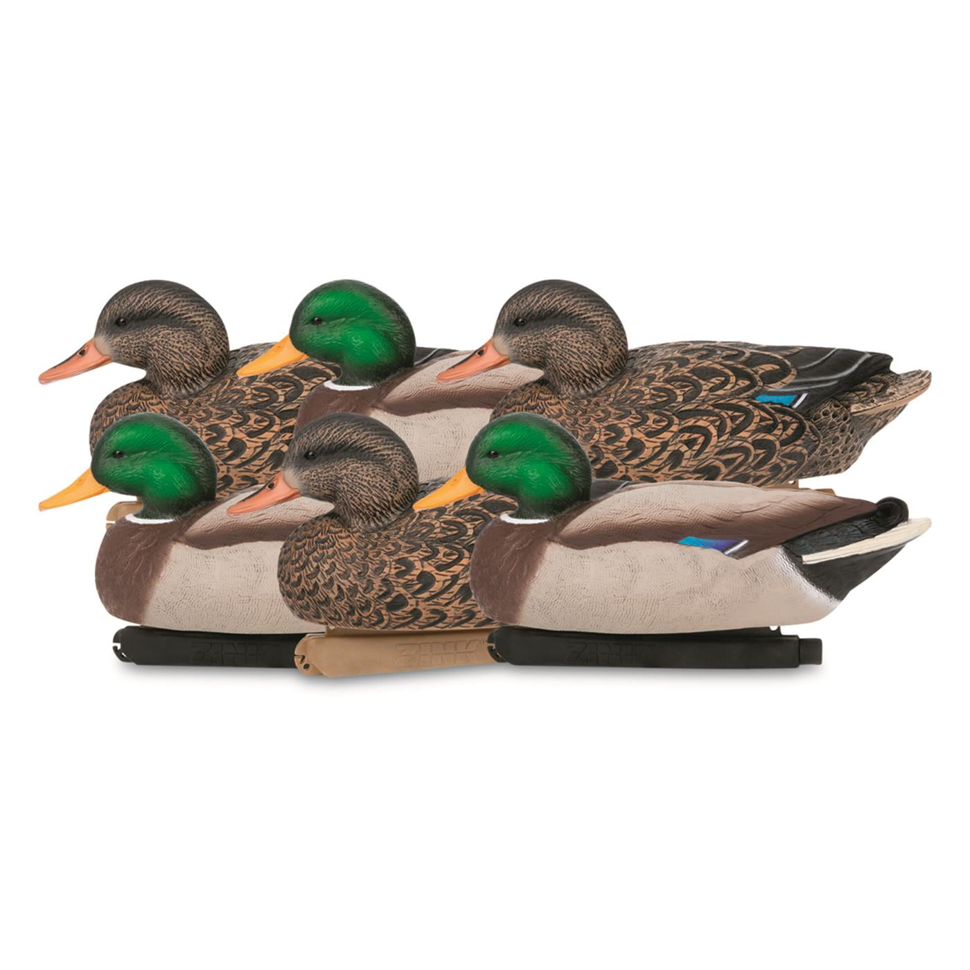 Zink Hunter Series Mallard Duck Decoys, 6 pack