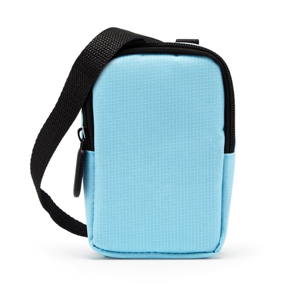 Zink Soft Camera Case for Small Instant Print Cameras & Printers with Paper Pocket, Strap (Blue)