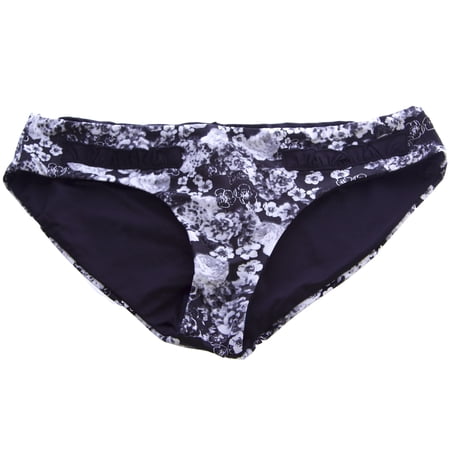Zinke Women's Georgie Hipster Bikini Bottoms, Small, Black/White Floral