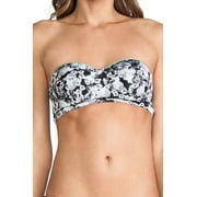 Zinke Women's Katie Bustier Bikini Top, Medium, Black/White Floral