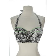 Zinke Women's Remi Underwire Bikini Top, Small, Black/White Floral