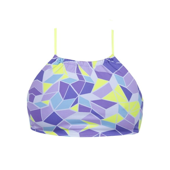 Zinke Women's Sloane High Neck Bikini Top, Small, Kaleidoscope Print