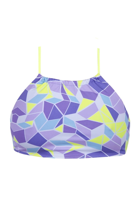 Women's Sloane High Neck Bikini Top, Small, Kaleidoscope Print