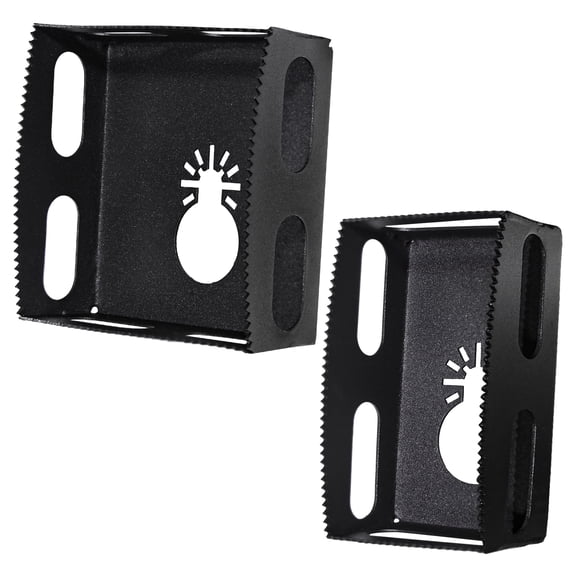 Zinkitool 2 Pcs Black Square Drywall Outlet Slot Cutter, Alloy Oscillating Tool to Cut in Single Gang Wall Boxes