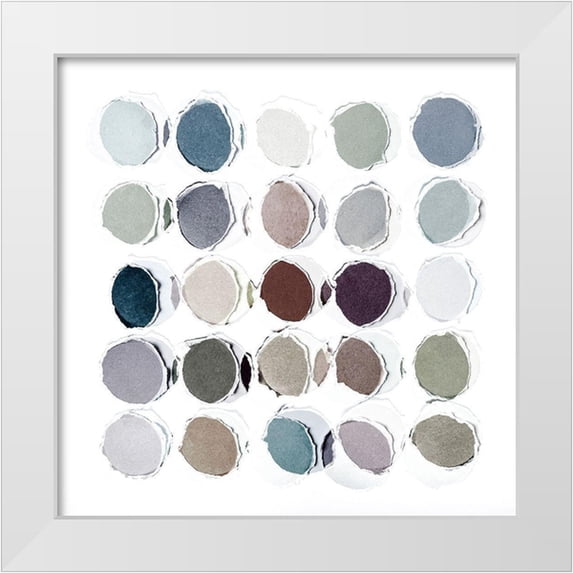 Zinna, Lisa 26x26 White Modern Wood Framed Museum Art Print Titled - Overlapping Thoughts