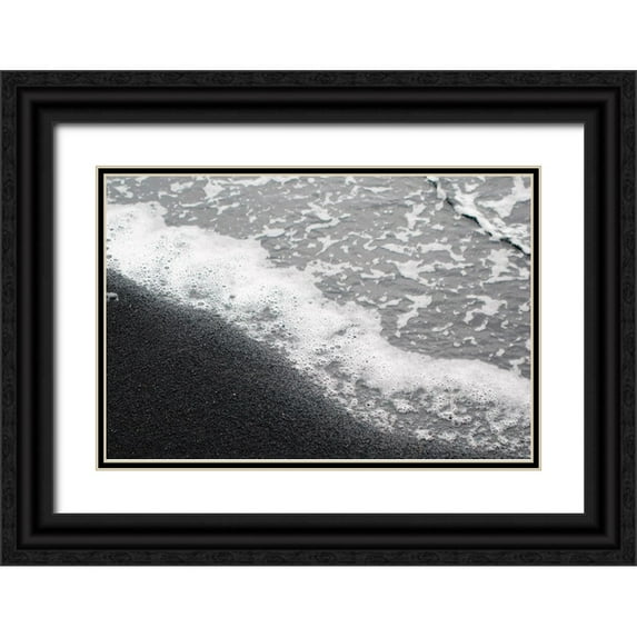 Zinna, Lisa 32x23 Black Ornate Wood Framed with Double Matting Museum Art Print Titled - Black Sand No. 1