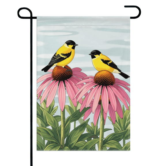 Zinnia Bloom Floral Garden Flag 12×18in Double Sided Colorful Summer Outdoor UV Protected Fade Resistant Weatherproof Decor For Outdoor Porch Lawn Patio Yard Home