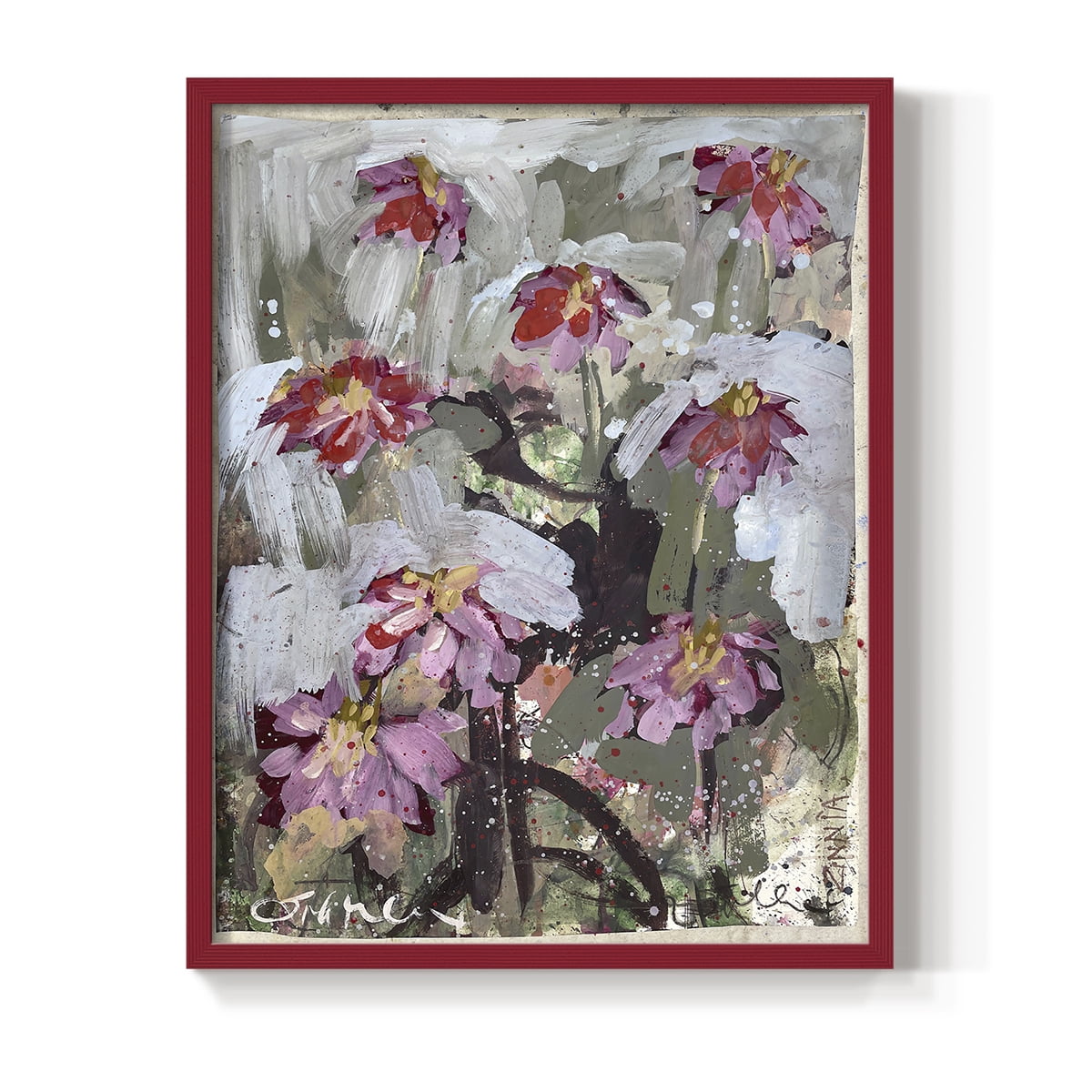 Zinnia I Framed Print - Solid Wood in Single Picture Frame Solid Wood 2 Framed Print