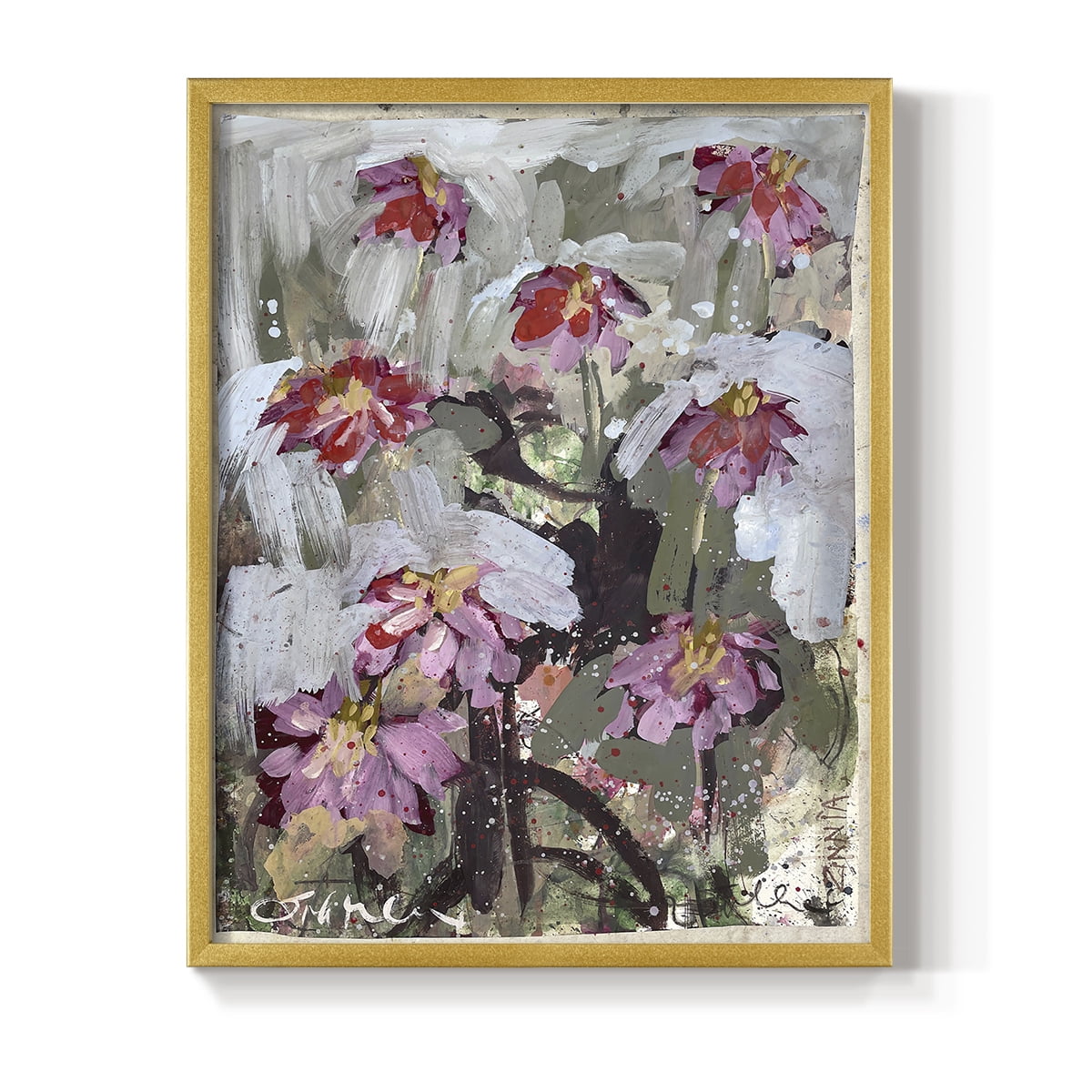 Zinnia I Framed Print - Solid Wood in Single Picture Frame Solid Wood 2 Framed Print
