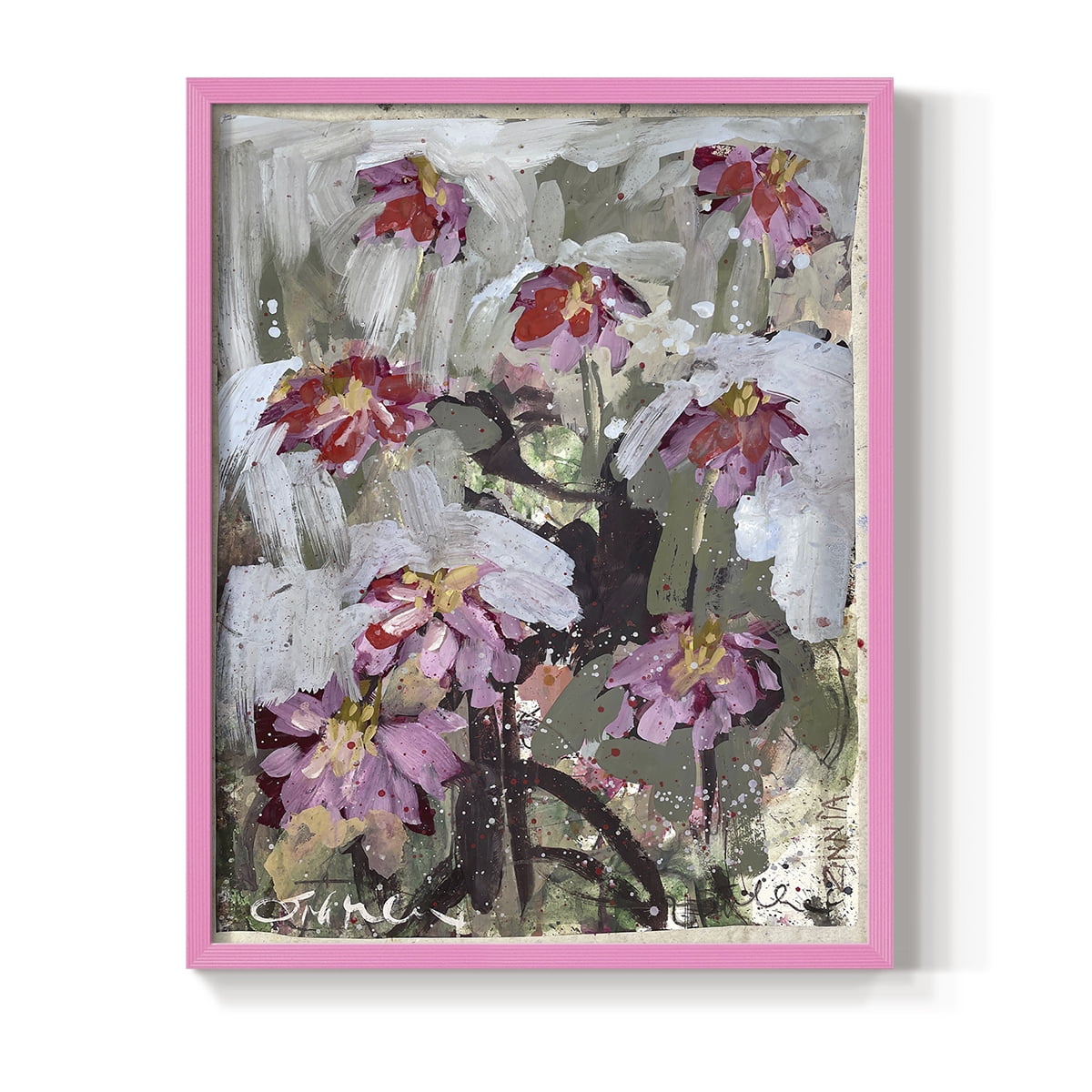 Zinnia I Framed Print - Solid Wood in Single Picture Frame Solid Wood 2 Framed Print