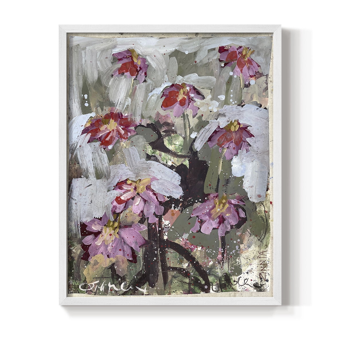 Zinnia I Framed Print - Solid Wood in Single Picture Frame Solid Wood 2 Framed Print