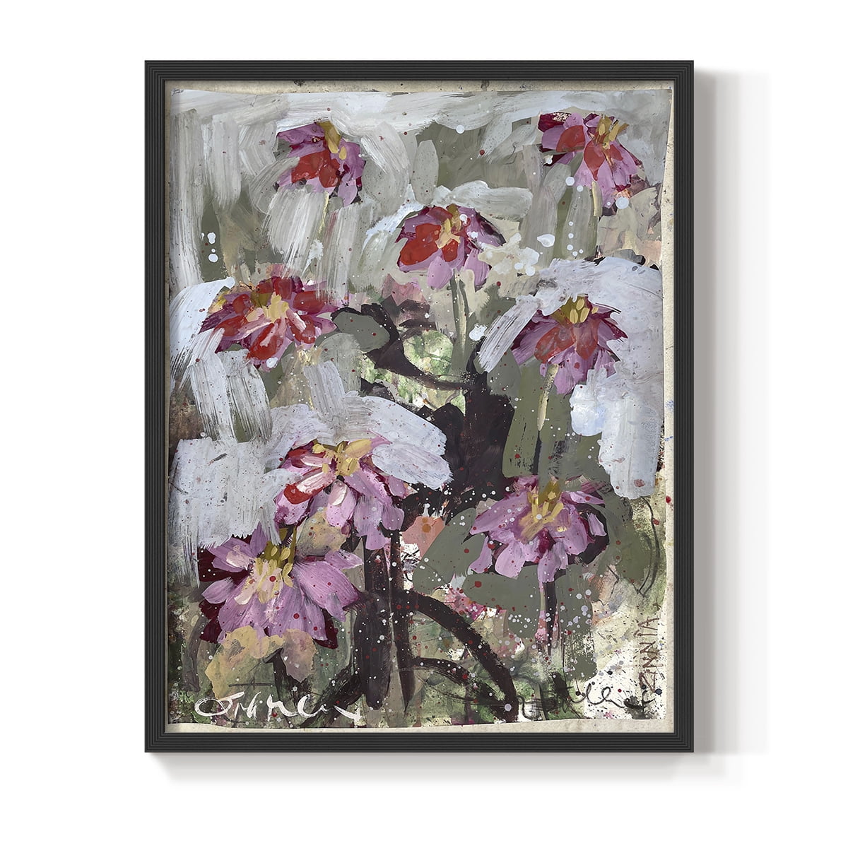 Zinnia I Framed Print - Solid Wood in Single Picture Frame Solid Wood 2 Framed Print