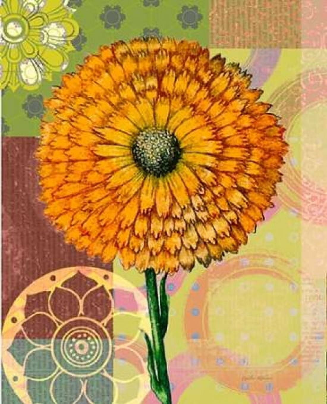 Zinnia Story Canvas Art - Walter Robertson (20 x 24)