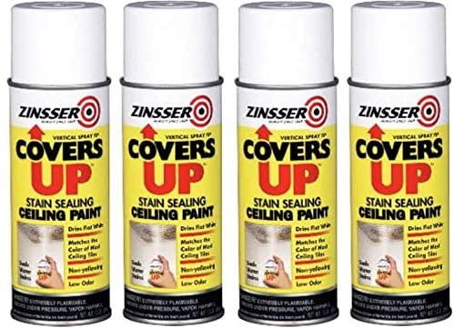Rust-Oleum Covers Up Ceiling Paint - Stain Sealing, Quick Dry - White, 1 Pack