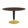 thumbnail image 1 of Modway Zinque 47" Dining Table in Gold Cherry Walnut, 1 of 4