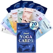 Zinsk Premium Yoga Deck - 70 Beautifully Illustrated 3x5  Yoga Cards with Instructions, Alignment Cues, Modifications - Flash Cards for Learning Beginner & Intermediate Yoga Poses & Yoga Sequencing