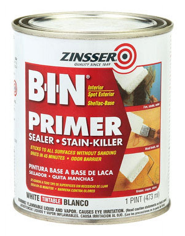 Zinsser 00908 BIN Primer Sealer White, 1 Pint