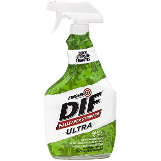 Zinsser 249055 DIF Ultra Liquid Wallpaper Remover, ReadytoUse, 32oz