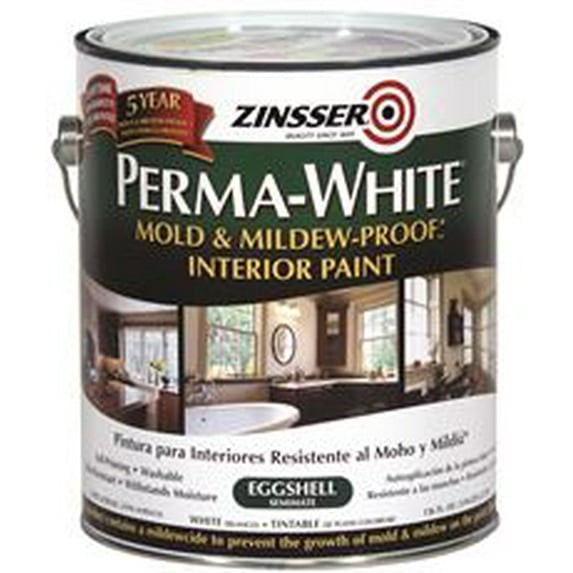 Zinsser 2771 Perma-White Eggshell Household Paint & Stain, 1 gal