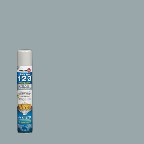 Zinsser 343748 Bulls Eye 1-2-3 Turbo Primer Spray, 26 oz, Gray
