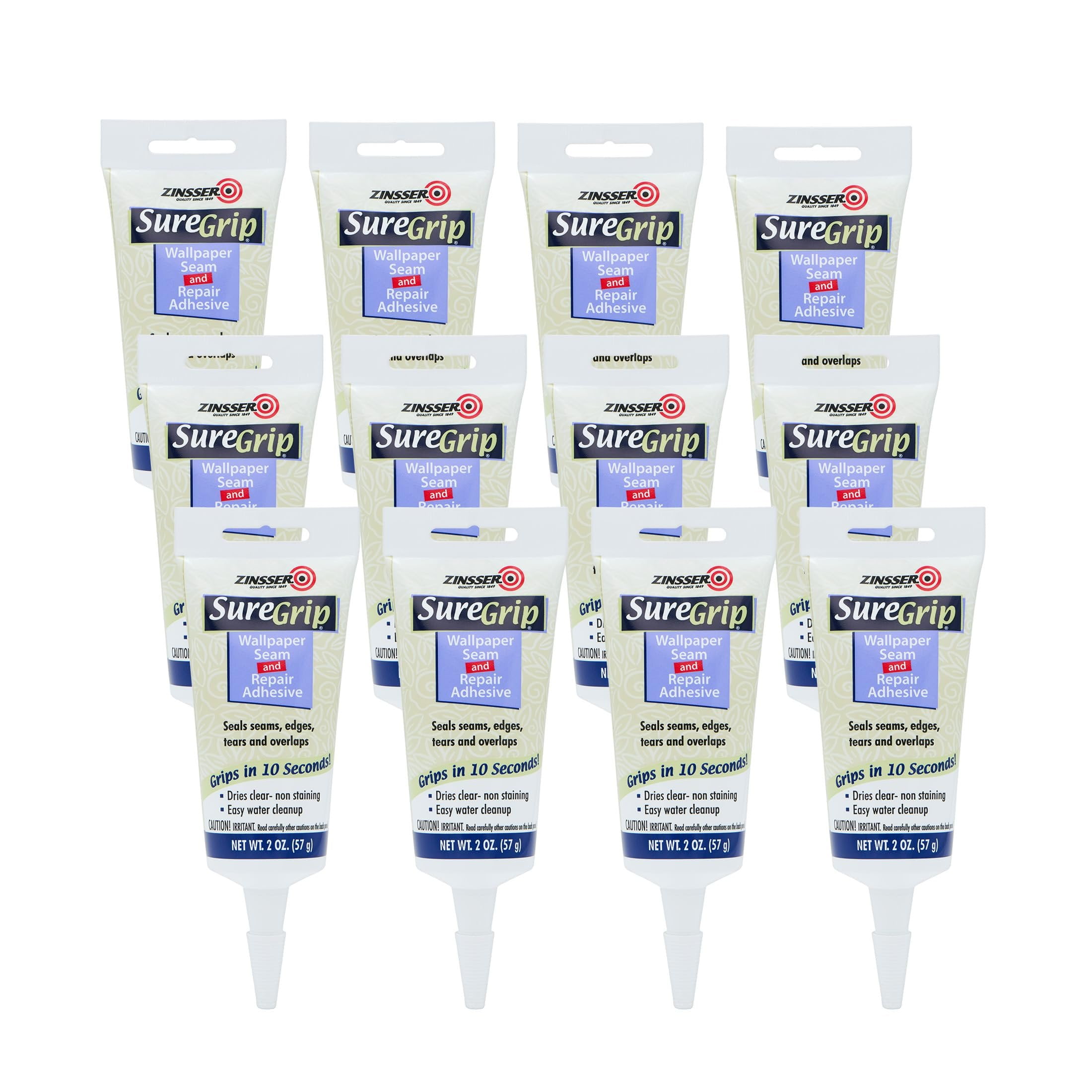 Zinsser 391498-12PK SureGrip Wallpaper Seam and Repair Adhesive, 2
