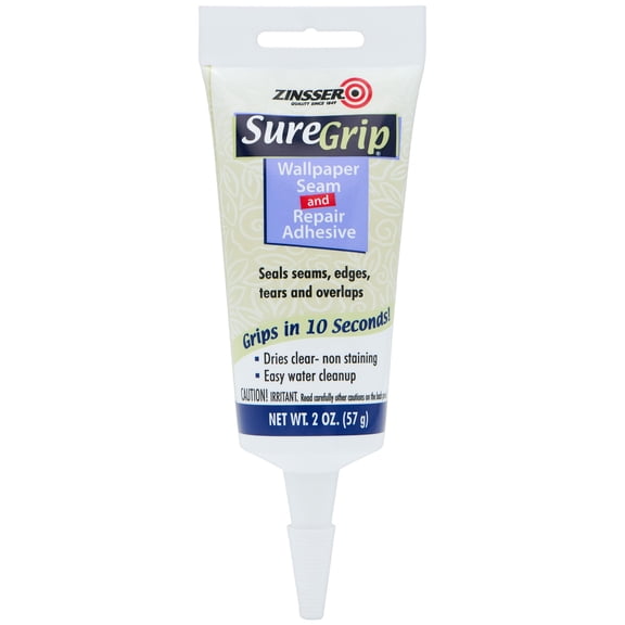 Zinsser 391498 SureGrip Wallpaper Seam and Repair Adhesive, 2 Ounce