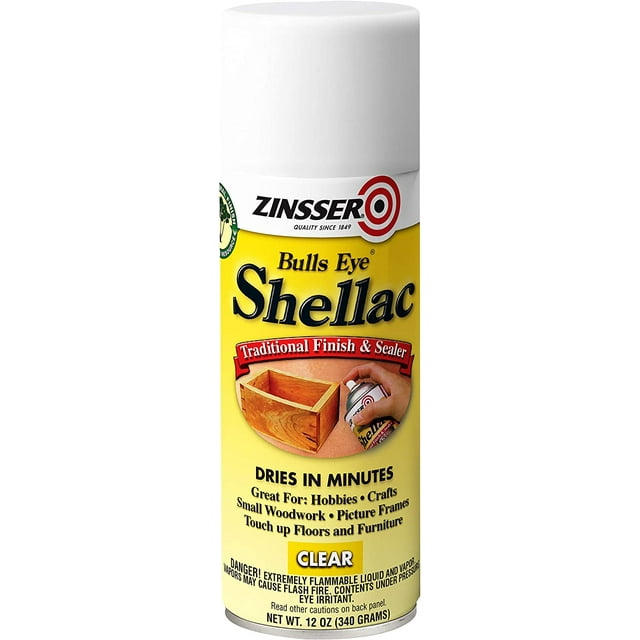 Zinsser 408 Bulls Eye Shellac Spray, 12 oz, Clear