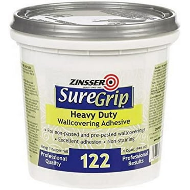 Zinsser 69384 1 Quart Clear SureGrip Strippable Wall Covering Adhesive (3 Pack)