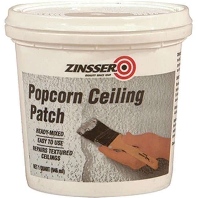 Zinsser 76084 Popcorn Ceiling Patch, 1 qt, Pail, White, Gel/Paste Wall