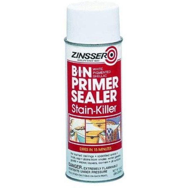 Zinsser BIN ShellacBase Primer Spray, White 13 Oz. Can 6 Pack