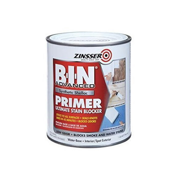 Zinsser BIN Advanced Primer and Sealer - All Surface, White - 1 qt