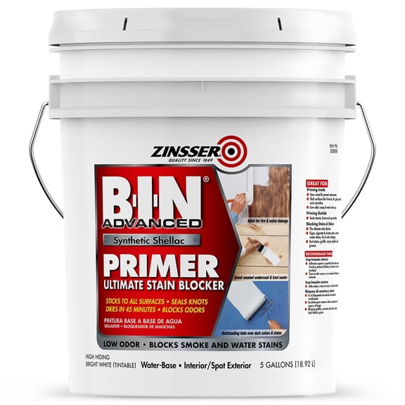 5 gal Zinsser 270978 White Zinsser, B-I-N Advanced Synthetic Shellac Primer