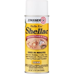 Clear, Zinsser Bulls Eye Shellac Traditional Finish & Sealer Spray-302687, 12 oz
