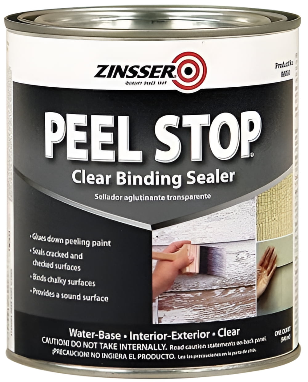 Zinsser Clear Peel Stop Clear Binding Sealer Water-Based Paint Primer, 1 qt