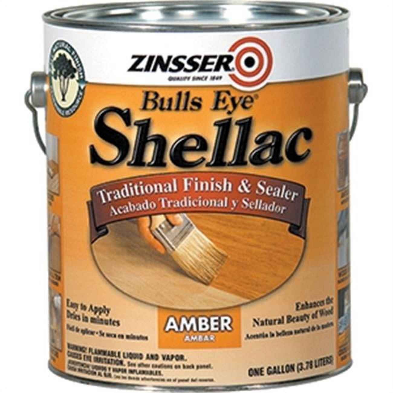 Rust-Oleum 00704 Bulls Eye Shellac, Amber - 1 qt can