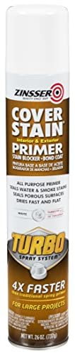Zinsser Cover Stain Turbo Primer Spray, 26 oz, White, Pack of 1