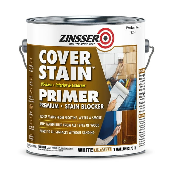 Zinsser High Hide Cover Stain Primer- Gallon, 4 Pack