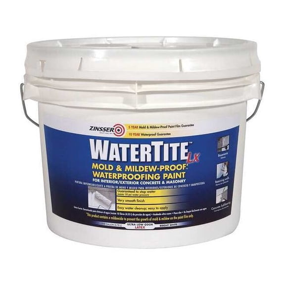 Zinsser Mold and Mildew Paint,3 gal.,White 270268
