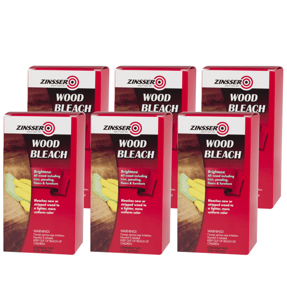Zinsser Part A and B Wood Bleach-300451, 8 oz, 6 Pack