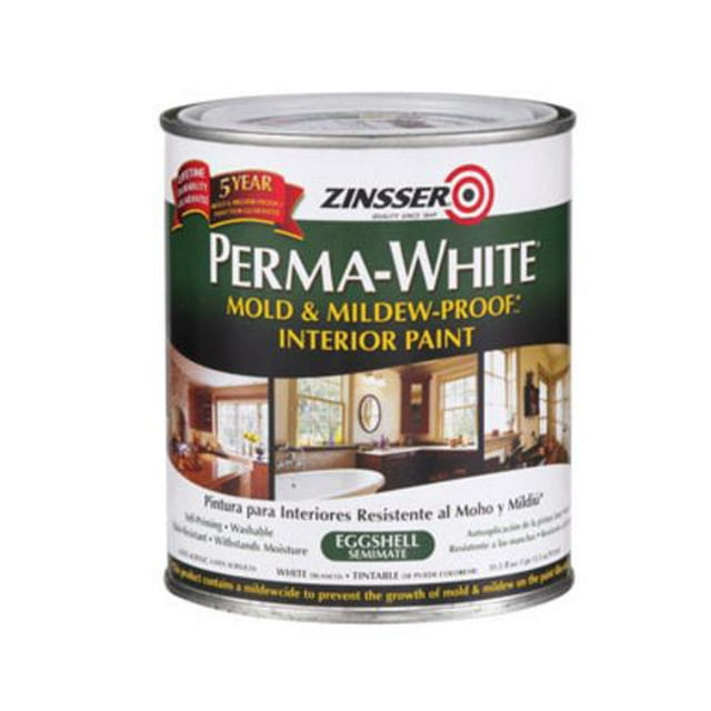 Zinsser PermaWhite Mold & MildewProof Interior Paint, 1 Quart
