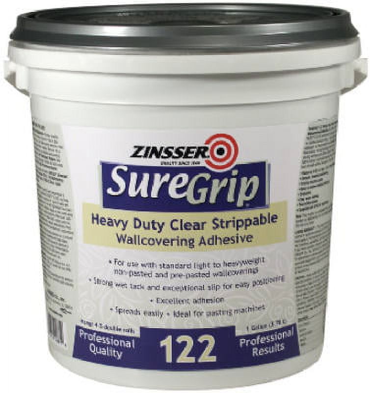 Zinsser 02881 Sure Grip Heavy Duty Clear Strippable Wallcovering Adhesive Gallon
