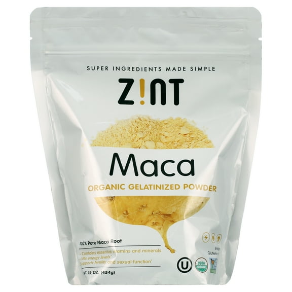 Zint Maca Organic Gelatinized Powder 16 oz 454 g