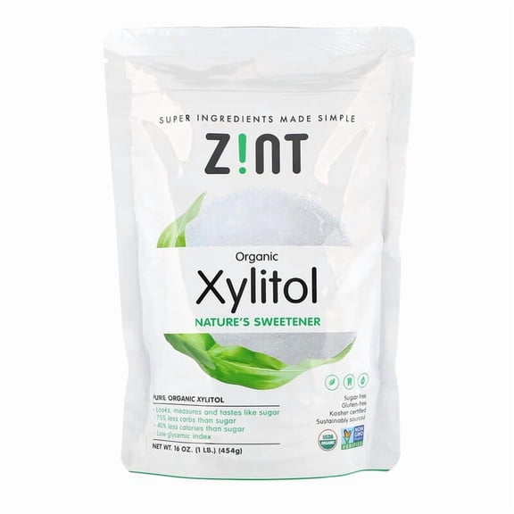 Zint, Organic Xylitol, Nature's Sweetener, 16 oz Pack of 2