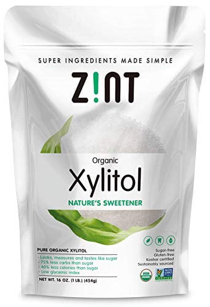 Zint Organic Xylitol Sweetener Natural Sugar Free Substitute, Non GMO