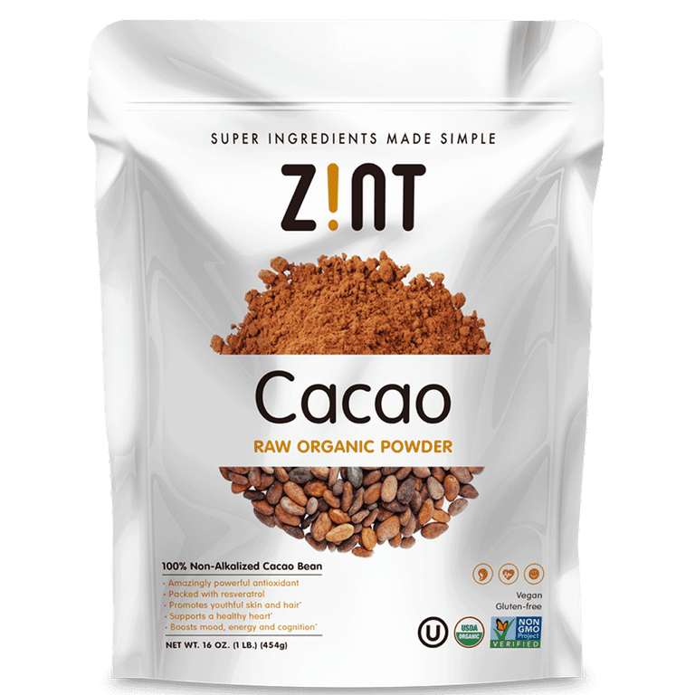 kakao 　N organic Vie Zint Raw Organic Cacao Powder, 16 Oz. - Walmart.com