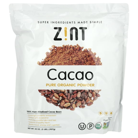 Zint Raw Organic Cacao Powder, 32 Oz.
