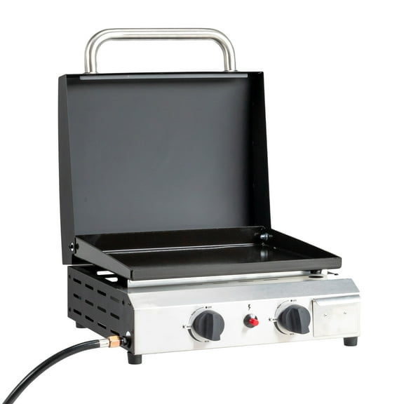 Zintown Propane Griddle Table Top Grill Camping Griddle Portable with 2 Burner