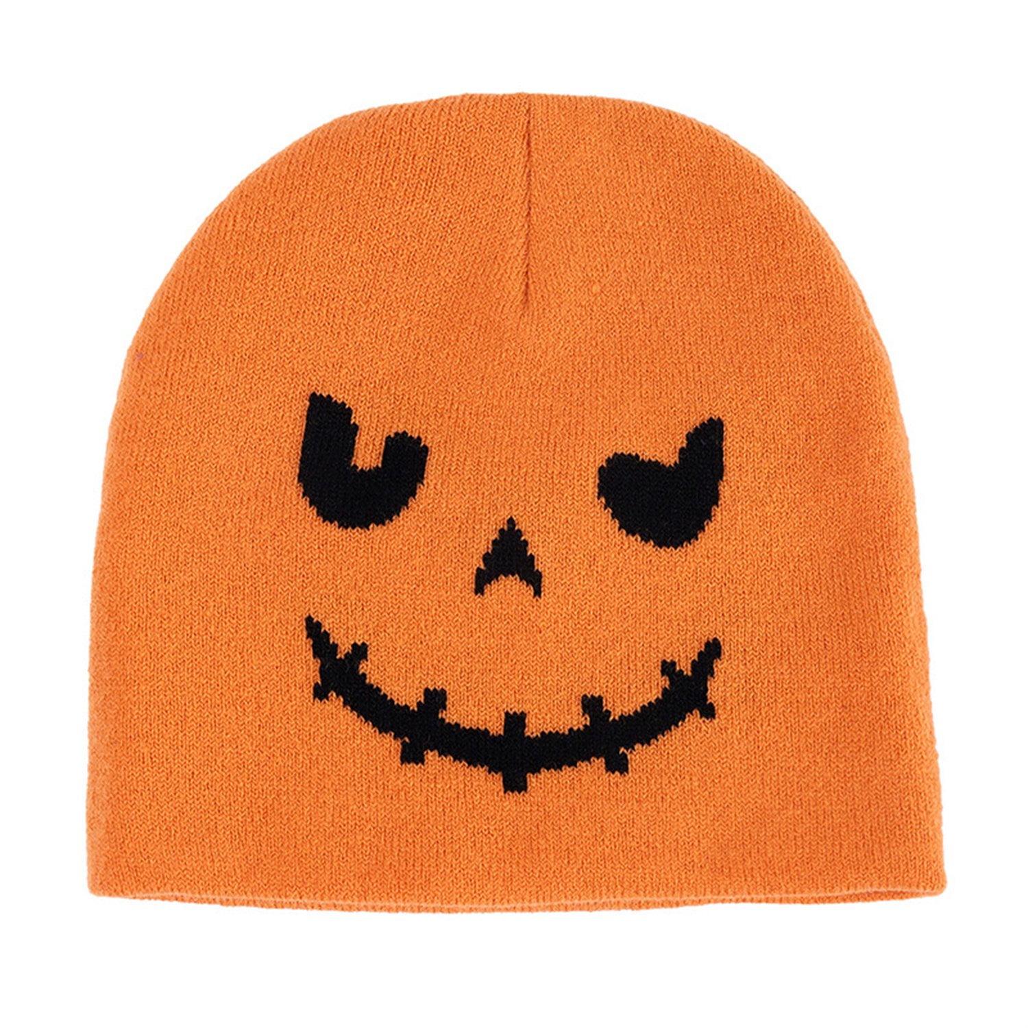 Zintvvd Halloween Hat Pumpkin Beanie for Men Women Cuffed Cap Soft